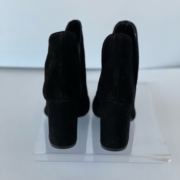 Steve Madden Black Suede Bootie Rookie Cut-out ankle boots Chunky Block Heels, 6 - Picture 8 of 10